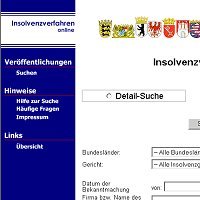 Insolvenzverfahren online